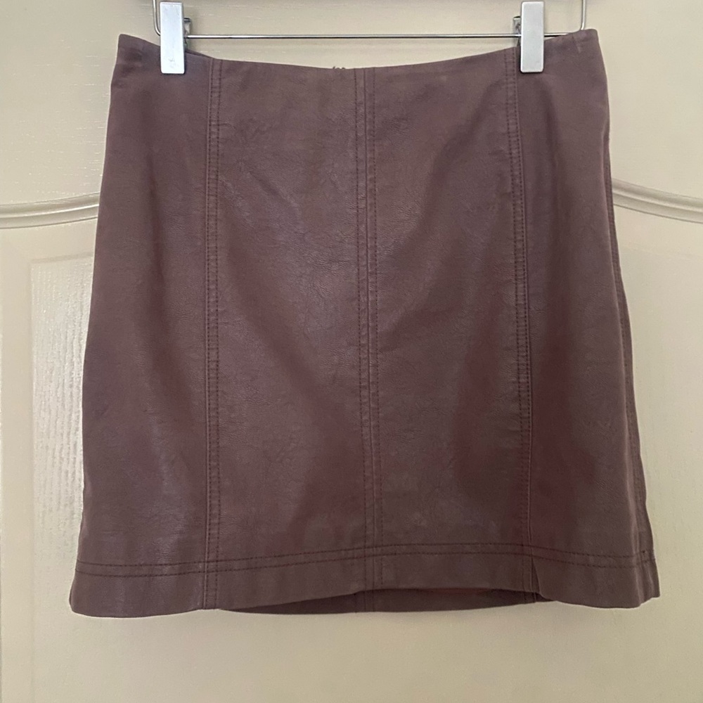 Free People leather skirt